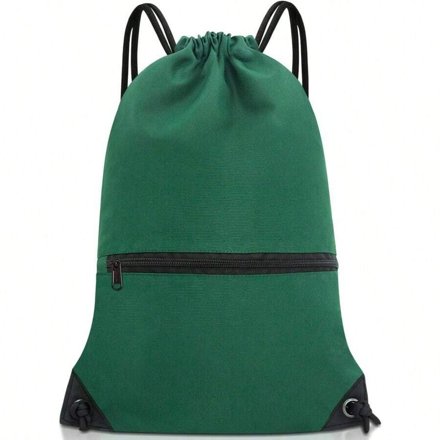 Drawstring Bag Sackpack - Bottle Green - View 1
