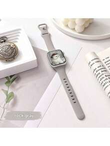 纤细腰身蝴蝶扣硅胶表带，兼容 Apple，适合手表运动臂带 38 毫米 40 毫米 41 毫米 42 毫米 44 毫米 45 毫米 49 毫米 46 毫米，适合手表 Uhr Serie11 10 9 Ultra 8 7 6 5 4 3 2 1 SE 女士硅胶臂带