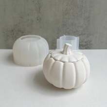 Molde Del Portavoz De Calabaza - Molde De Fundición De Silicona De 10 Con Tapa |   Molde De Frasco De Resina De Halloween De Alimenticio |   Molde De Silicona De Frasco De Velas Para Joyas De - 1 - Ver 9