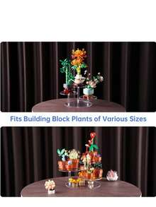 Klarer Acryl Ausstellungsständer für botanische Sammlungen, mehrstufiges Präsentationsregal für Figuren, Sammlerstücke und Raumdekoration, Parfümständer, Tischpflanzenständer