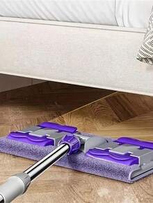 Extra Large 14" Professional Dust Mop Floor Cleaning System, Flat Mop Set With 1 Reusable Washable Pads - Microfiber Mops For Hardwood, Laminate, Tile Cleaning, Stainless Steel Handle, Suitable For Cleaning Bedroom, Kitchen, Living Room And Walls - Multicolor - View 6