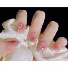 24-Piece Short Elegant Bridal Press-On Nails - Removable With Bonus Kit