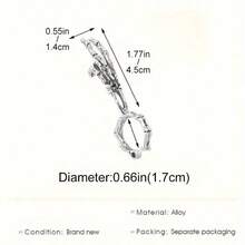 Nouvelle bague porte-cigarette vintage crâne, porte-cigarette anti-jaunissement des doigts, bague à fumer pour hommes, bague porte-cigarette créative, accessoire de support de cigarette pour hommes