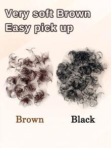 VP 500 Fans Brown Premade Fan Lash Extensions 4D/5D/6D/8D/10D Thin Pointy Base 500 Fans Loose Promade Volume Lashes Makeup Cilio - D - View 2