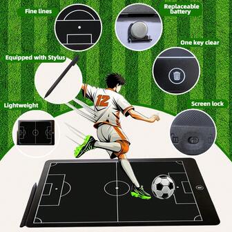 16" Professional Football Tactics Board, One-Click Lock Screen, No Erasing! Coaches & Players Instantly Understand Attack & Defense Demonstrations, Rely On It For Field Tactics Deployment! #Football Equipment #Cross-Border Goods #Training Essential