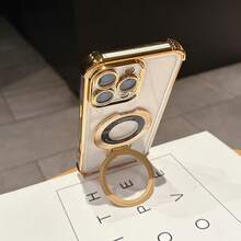 防摔防摔手机壳兼容 17 15 Pro Max 支架外壳豪华透明电镀气囊防震保护套兼容 17 6/7/8/X/XS/XR/11/12/13/14/15/16/16e、Galaxy S22/23/24/25/S24 FE/S25 EDGE、A04/05/06/A07/A14/A15/A16/A17/A24/A25/A34、Redmi Note 9/10/11/12/13/14、Redmi 9/10/12/13C 14C/A5/A3、OPPO、MOTO、Honor X、HW、RENO Realme C53 C55 C61 C63 C65 C75 - 金色 - 查看 6