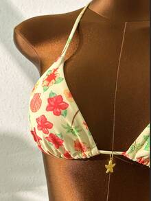 Áo bikini croptop in họa tiết hoa cúc dành cho nữ, đồ bơi gợi cảm, trang phục đi biển dễ thương, đồ dự tiệc, đồ nghỉ mát mùa hè. - Nhiều màu - Xem 7