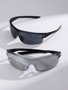 1 Pair Women's European & American Style Sports Cycling Glasses, Suitable For Outdoor Cycling, Running, Hiking, Commuting - Multicolor - View 1