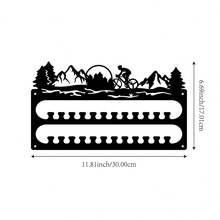 1件装户外运动山地自行车比赛奖牌展示架，金属墙面装饰收纳架，运动员礼物