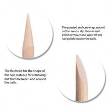 Palito de madera naranja de un solo uso, herramienta para el cuidado de las uñas, elimina la piel muerta, limpia, dispositivo multifuncional, palito de madera naranja sin filo, palito con puntos, palito empujador de madera, palito para quitar uñas. Usado para eliminar la piel muerta y limpiar las uñas, adecuado para salones de uñas y manualidades de arte de uñas