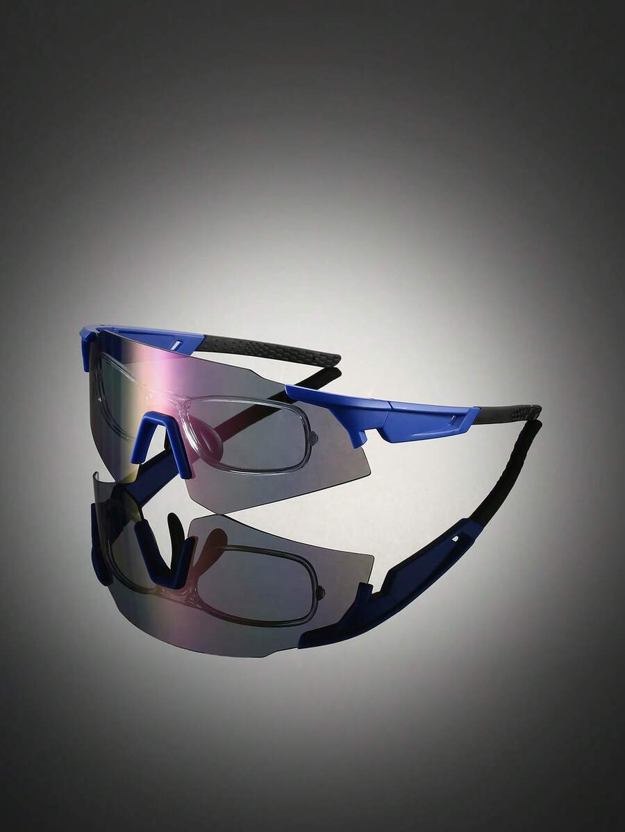 1 Pc Men's New Classic Style Glasses With Frameless Coated Lens Design Fashion Glasses Multi-Color Lenses Simple Style Decorative Glasses