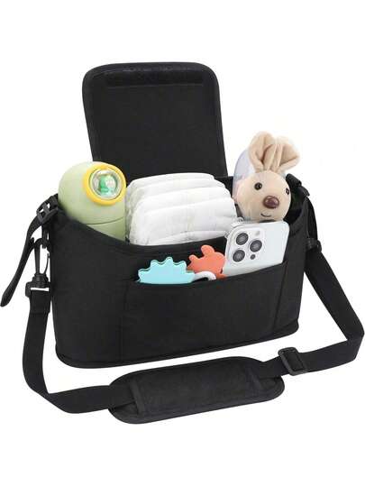 婴儿推车包婴儿尿布妈咪包大容量婴儿车收纳袋杯架奶瓶婴儿车配件挂袋