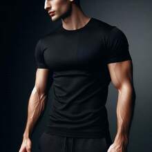 MIL200FIT Men T-Shirts - Black - View 5