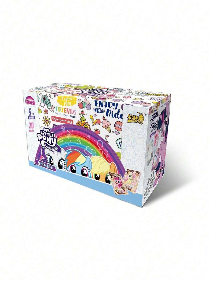 Hasbro 收藏卡 - 友谊永恒系列 - 生日惊喜礼物、节日礼物、粉丝礼物，包含 Pinkie Pie、Twilight Sparkle、Fluttershy、Rainbow Dash、Rarity、Applejack | 一套，随机发货，7.40 英寸