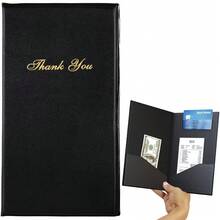 1/2/3/4/5 Pcs Professional 25.5cm Gold "Thank You" Guest Check Presenter, PATIKIL Restaurant Bill Holder, Gold "Thank You" Guest Check Presenter, Server Guest Check Pad, Ideal For Restaurants And Cafes