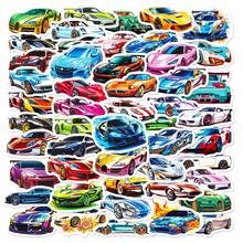 50 matowych naklejek i kalkomanii z motywem samochodów wyścigowych, odpowiednich do asymetrycznych etui na telefony, laptopów, butelek na wodę, albumów, pamiętników