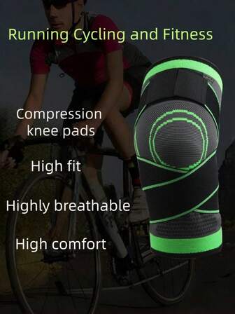 Elastic Fabric Knee Pads - Lightweight/Suitable For Multiple Scenarios/Fitness Sports/Running/Squats/Cycling/Playing Tennis/Anti Slip Pressure Effectively Protecting Joint Meniscus/Unisex