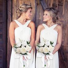 1 Bouquet Wedding Bouquets For Bride Bridesmaid Artificial Roses Flowers Bridal Bouquet For Rustic French Vintage Formal Wedding Home Decoration 11.41in,Party Birthday,Valentine'S Day,Mother'S Day Gift - Sữa trắng - Xem 1