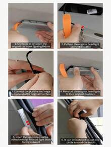 Easypie Selection 汽车后备箱氛围灯条柔性防水LED灯带内饰车内后备箱装饰灯车载高亮照明灯DIY灯隐藏安装自动感应尾门灯条