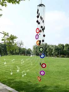 Carillones de viento coloridos para exteriores, carillones de metal artesanales de 35 pulgadas, adecuados para jardines al aire libre. Tonos profundos, regalos perfectos para mujeres, madres, abuelas, cumpleaños y celebraciones de inauguración de casa