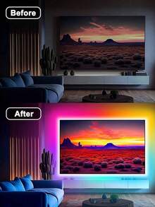 3,28ft-98ft intelligente RGB LED Streifen Leuchten, inklusive 44-Tasten Fernbedienung, 6 individuelle Modi, einstellbare Helligkeit & Geschwindigkeit, einfache Installation, geeignet für Schlafzimmer, Decke, Party, Weihnachtsdekoration, TV Hintergrundbeleuchtung, Raumdekoration