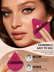 45pcs Makeup Brush Set Includes 25 Soft Makeup Brushes: Powder Brush, Blush Brush, Contour Brush, Shaping Brush, Foundation Brush, Nose Brush, Eyeshadow Brush, Eyebrow Brush, Lip Brush, Detail Brush; Also Comes With 1 Travel Makeup Bag, 3 Triangle Makeup Sponges, 3 Liquid Makeup Blenders, 6 Finger Makeup Sponges, 6 Mini Makeup Blenders And 1 Brush Cleaning Bowl. Professional Makeup Brush Set To Help You Create Perfect Makeup Look. - Burgundy - View 2