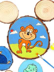 20 块圆形木盘，5-10 厘米，未加工木圈，未钻孔木圈，无孔，适用于 DIY 工艺品木制托盘，婚礼中心装饰，圣诞树装饰托盘