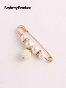 Clip de cintura con perlas falsas, hebilla anti-exposición para suéter de mujer, fijador de cintura, fijador de bufanda, clip de para pañuelo de cabeza, hebilla de chal, broche de ropa, broche de suéter, broche de mujer