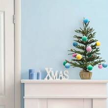 6pcs Velvet Christmas Ornaments - 6.1 Cm Colorful Flocked Plastic Balls For DIY Tree, Wreath, And Home Decor, Soft Pastel & Vibrant Colors (Pink, Orange, Yellow, Green, Blue, Teal), Holiday Decor | Flocked Texture | Soft Fabric Cover, Christmas Decorations Room Decor Winter Christmas Decorations Home Christmas Gifts Christmas Decor - Multicolor - View 6