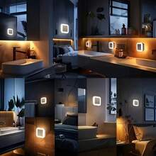 2/4pcs Night Lights, LED Night Light Lamp With Auto Dusk To Dawn Sensor, Nightlights For Hallway, Bedroom, Kitchen, Stairway - Xem 5