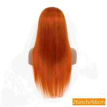 Eulisi Peruca Frontal de Renda 13X4 Reta de Cabelo Humano, Densidade de 150, Renda Transparente para Mulheres, Pré-Arrancada com Cabelo de Bebê, Cor Natural, Peruca Curta 8-14 polegadas, Cor Marrom 4#, Cor 613#, Cor Vermelho, Cor Borgonha Ombré, Loiro Mel P10/613#, P18/613#, Laranja - Preto - Visão 90