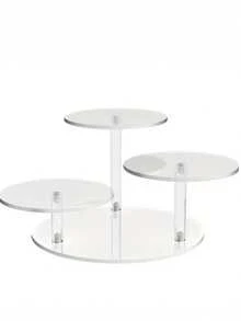 Klarer Acryl Ausstellungsständer für botanische Sammlungen, mehrstufiges Präsentationsregal für Figuren, Sammlerstücke und Raumdekoration, Parfümständer, Tischpflanzenständer