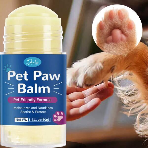 40g Crema per artigli di cani senza profumo a base di olio di cacao, con vitamina E, olio di menta piperita e burro di karitè, adatta per cuscinetti ruvidi e secchi nei cani - 40g