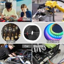 1PC 18 AWG 0.82mm² Wire PVC Cord 18 Gauge Wire 2 Conductor Electrical Wire, 12V/24V DC Low Voltage/Copper-Clad Aluminum(CCA) 2 Wire For Automotive Wire LED Strips Lamp Lighting Marine (5M/9.2M/15.3M/30.5M/45.8M)