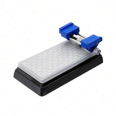 Diamond Sharpening Stone Set With Honing Guide 400/1000 Grit Double-Sided Whetstone Non-Slip Base & Angle Fixer For Kitchen Knives Chisels Planes And Scissors