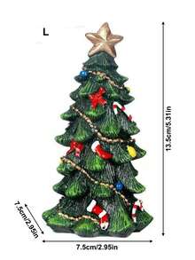1 件迷你圣诞树装饰、桌面装饰、节日派对用品 - 彩色 - 查看 3