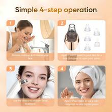 Blackhead Pore Removal Vacuum, Facial Pore Cleanser - 5 Suctions, 5 Probes, USB Rechargeable Blackhead Vacuum Kit, Acne Removal Tool For Adults. Suitable For Bathrooms. Bedchamber. Holiday Gifts For Female Friends And Female Classmates In Places Such As Travel - 皮膚清潔儀 - 查看 10