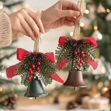 1 peça de lindo enfeite de sino, decoração de Natal com pinha em formato de sino, enfeite de sino para árvore de Natal, decoração natalina, decoração para festa de Natal. - Multicolorido - Ver 5