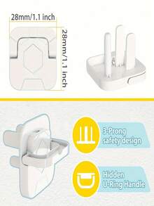 30/60pcs Outlet Covers - Electrical Outlet Plugs Safety Covers, Prevent Electric Shock - White - View 5