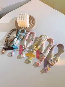 Colgante de teléfono con diseños de tortuga, nube y estrella - Correa de muñeca universal hecha a mano para teléfono, cámara, llaves - Accesorios de llavero con encantos de dibujos animados lindos - Empaque de multicolor