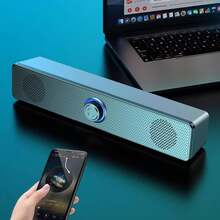 USB-Powered Computer Desktop Speaker System With Volume Knob - 360° Surround Sound, Dual-Speaker Desktop Speaker Setup With Subwoofer, Low Noise, Compatible With Laptops, PCs, Smartphones, Home Theaters, And Gaming - Suitable For Offices, Living Rooms, And Bedrooms - Perfect For Music, Movies, Games, And Video Calls. This Desktop PC Speaker System Is Perfect For Office Audio, High-Quality Sound, High-Fidelity Audio, And Is A Great Christmas Choice For Remote Workers And Movie Lovers. - 黑色 - 查看 2