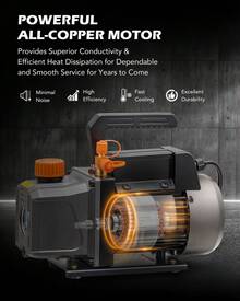 4CFM Vacuum Pump HVAC Refrigeration AC Manifold Gauge Set Leak Detector Bag