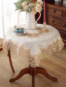 1 chiếc khăn trải bàn 100% vải polyester với viền ren tan trong nước tinh tế, phong cách Châu Âu, thích hợp cho nhà bếp, bàn ăn, bàn làm việc, bàn hội nghị, hình chữ nhật, hình vuông, bàn tròn, tủ tivi, bàn cà phê, miếng lót đĩa, trang trí nhà cửa, trang trí ngày lễ, sinh nhật, bữa tối ở biệt thự, thảm dã ngoại ngoài trời, mọi mùa, trang trí phòng tiệc và đám cưới, sân vườn, tụ họp gia đình, trang trí tiệc cưới, nhiều kích cỡ có sẵn - Màu be - Xem 14