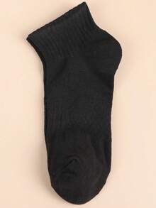 10 Pairs Black & White Solid Color Casual Breathable Mid-Calf Socks, Unisex, Suitable For Spring/Summer, Daily Wear, Fashion & Versatile, All Seasons And Occasions - Multicolor - View 12