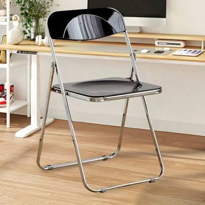 2-Piece/4-Piece/6-Piece Acrylic Folding Chair Sets, Stackable, Lightweight And Durable, Modern Armless Design, Suitable For Indoor/Outdoor Use, Perfect For Holiday Parties.