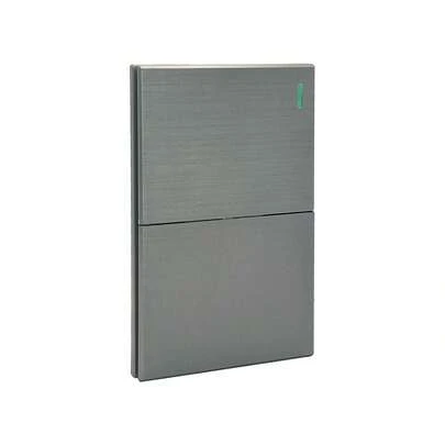 Placa de Doble Apagador Sencillo Diseño Delgado con Tornillos Para Instalación