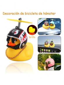 Set Decoración Casco Moto Con Luces Accesorio Bicicleta Auto - Negro - Ver 4