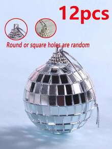Boule de cristal de Noël, boule de plastique à effet disco, petit miroir réflecteur, pendentif miroir
