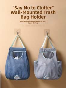 Wall Mounted Grid Trash Bag Dispenser, Washable Plastic Bag Holder And Kitchen Storage Organizer, Kitchen Trash Bag Storage Shenanigans, Plastic Bag Organizer For Shopping Bags, Wall Mounted Extractable Organizer Collection - Multicolor - View 3