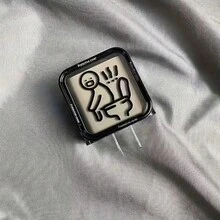 Set de 5 fundas protectoras de cable de datos con figura de línea divertida, adecuadas para el cargador/adaptador de de 18-20W para evitar roturas